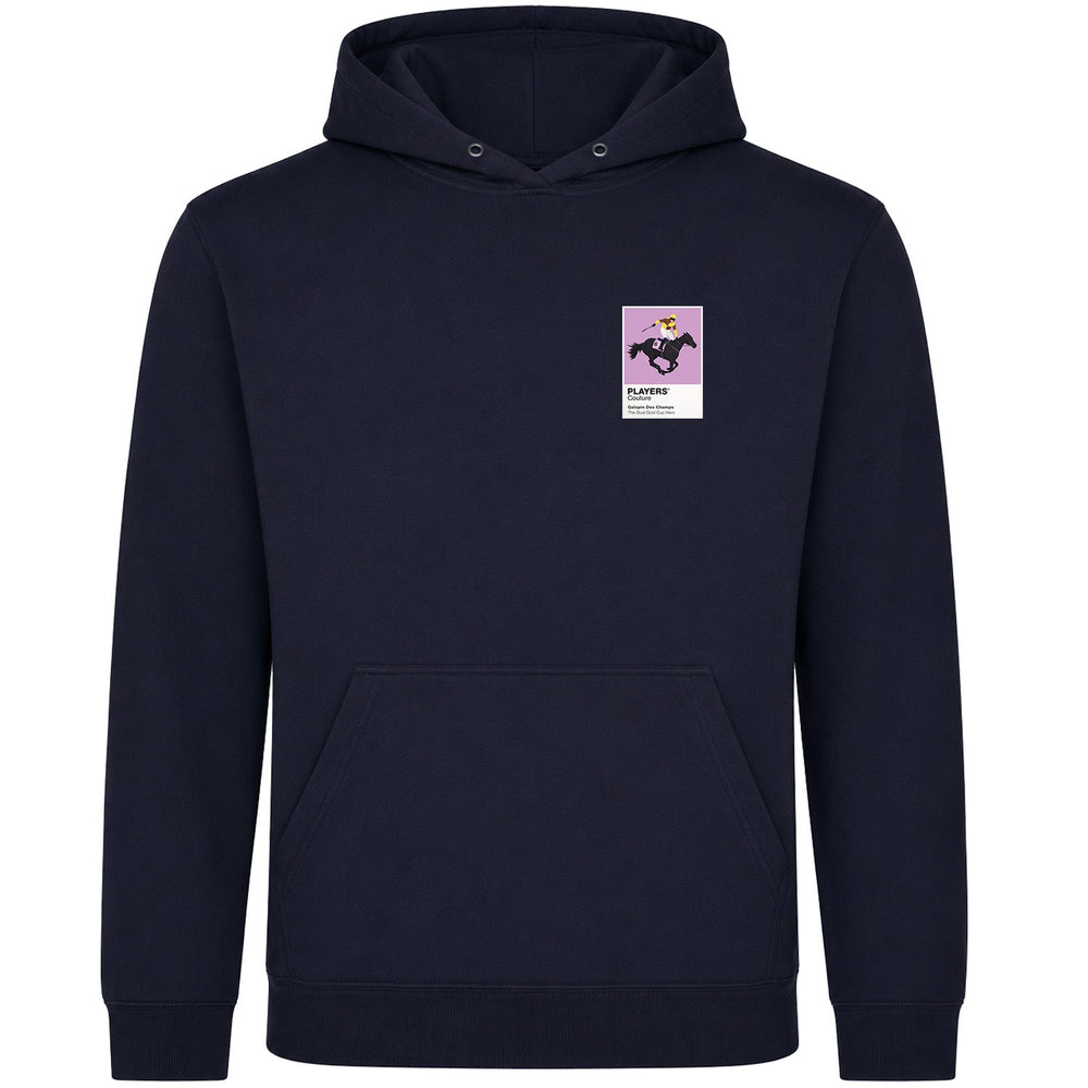 Galopin Des Champs horse racing hoodie – mens navy hoodie view
