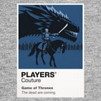 The Night King the Night King in ice armour raising the dead beneath an unnatural blue winter Icon Frame artwork in grey