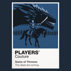 The Night King the Night King in ice armour raising the dead beneath an unnatural blue winter Icon Frame artwork in navy