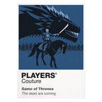 The Night King the Night King in ice armour raising the dead beneath an unnatural blue winter Icon Frame artwork on white