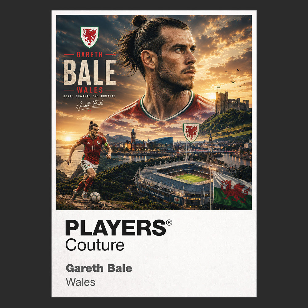 Gareth Bale Wales Atlas Frame artwork by Players Couture