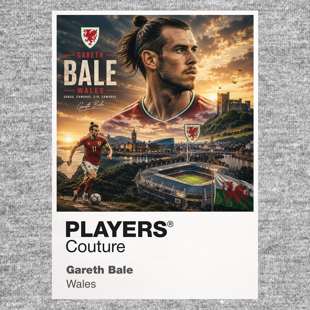 Gareth Bale Wales Atlas Frame artwork by Players Couture