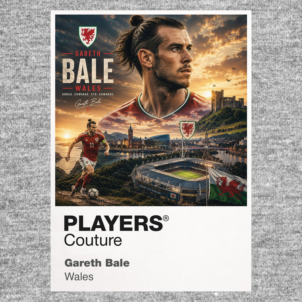 Gareth Bale Wales Atlas Frame artwork by Players Couture