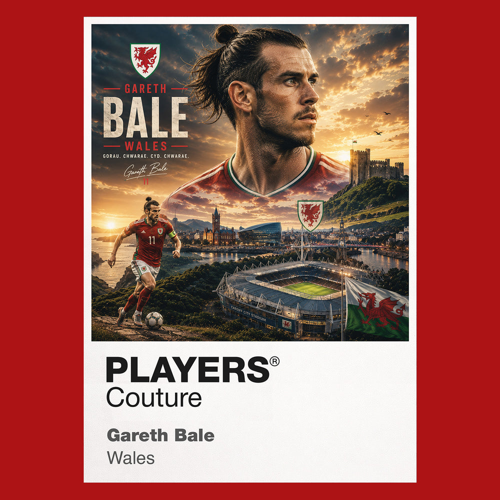 Gareth Bale Wales Atlas Frame artwork by Players Couture