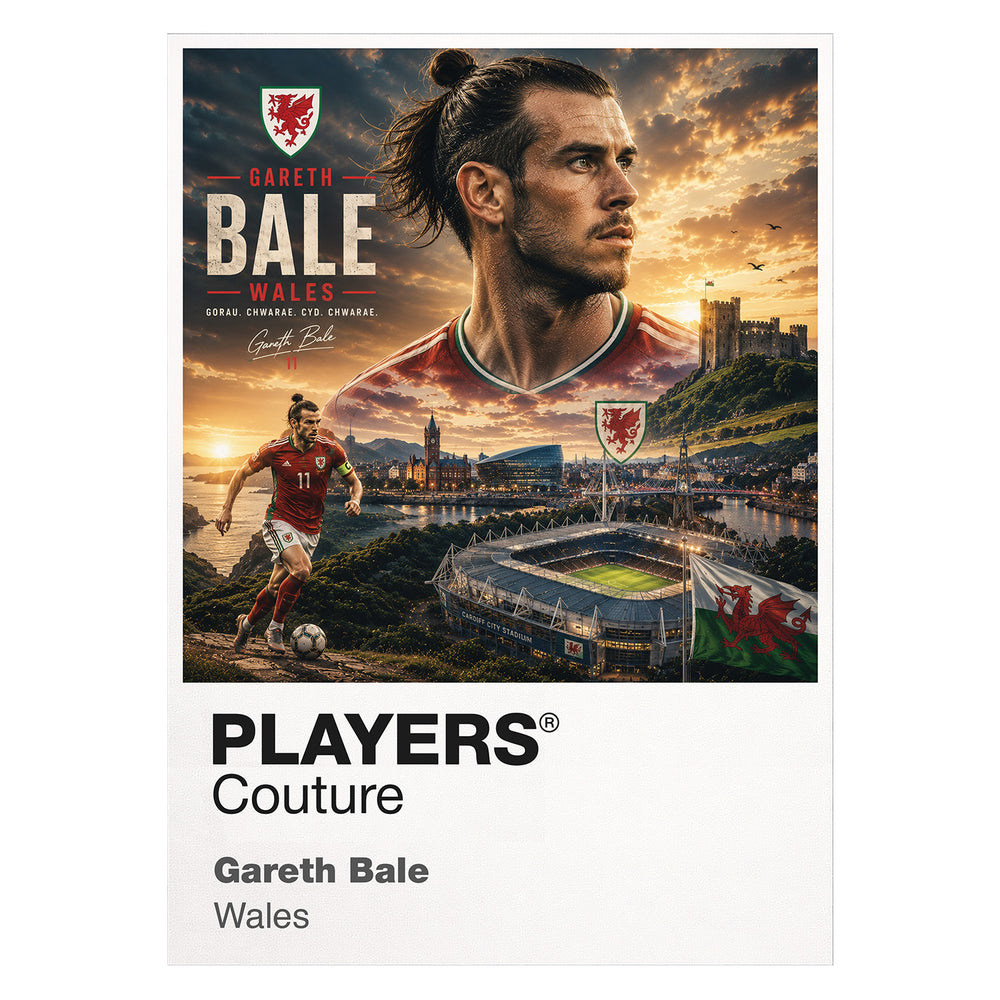 Gareth Bale Wales Atlas Frame artwork by Players Couture