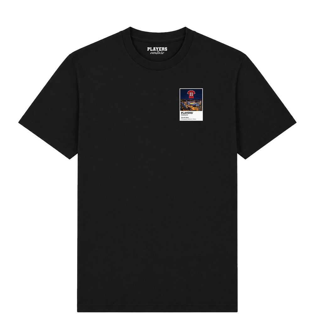 Gareth Bale Wales Icons in Lights Frame Men's T-Shirt in Black