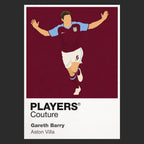 Gareth Barry Aston Villa Icon Frame Men's Hoodie — Black Artwork