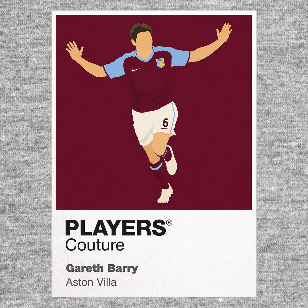 Gareth Barry Aston Villa Icon Frame — Gray