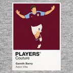 Gareth Barry Aston Villa Icon Frame Men's Hoodie — Gray Artwork