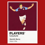 Gareth Barry Aston Villa Icon Frame Men's Hoodie — Red Artwork