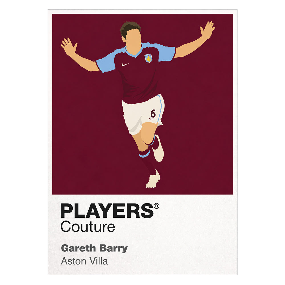 Gareth Barry Aston Villa Icon Frame — White