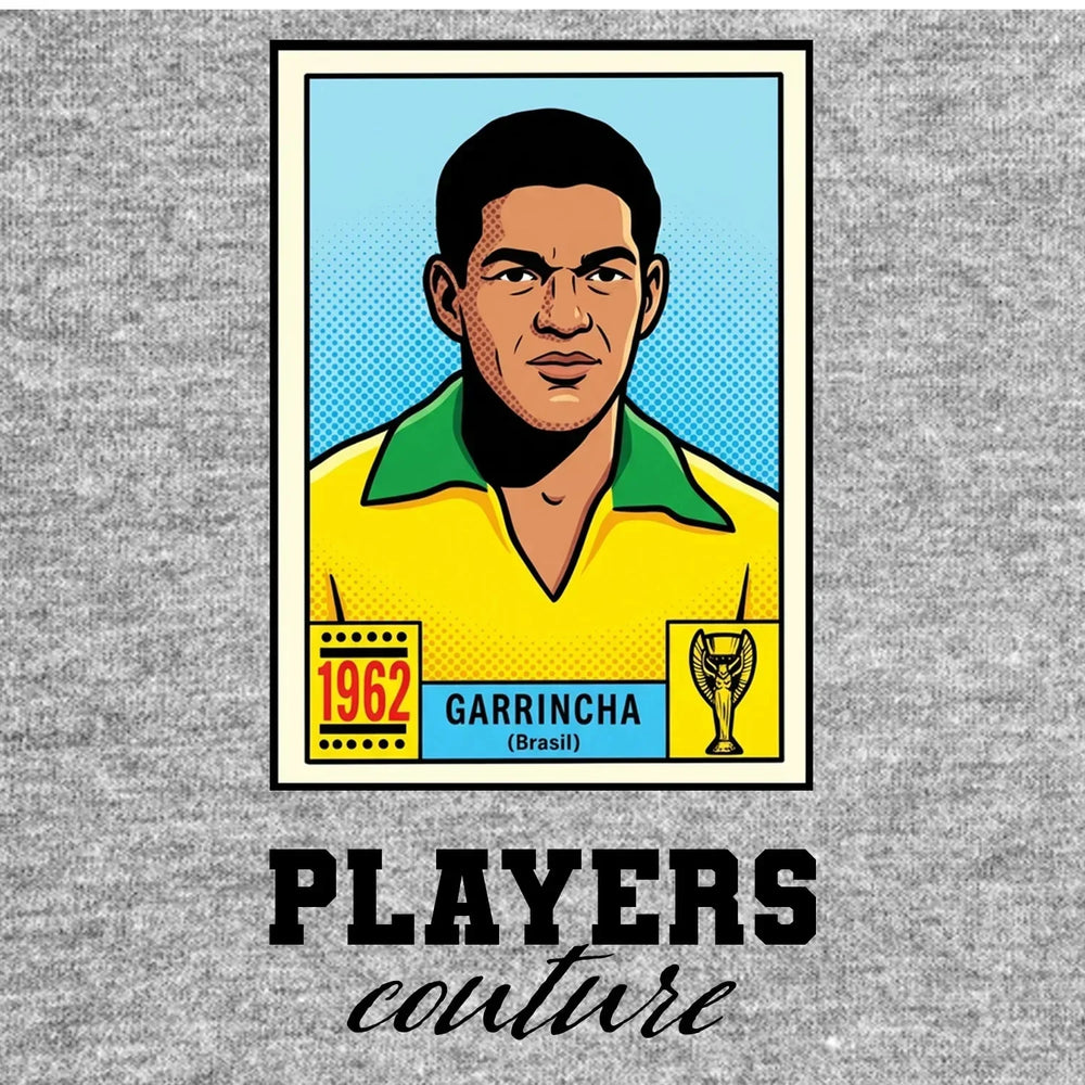 Garrincha World Cup Sticker Kids Hoodie – garrincha grey Players Couture design