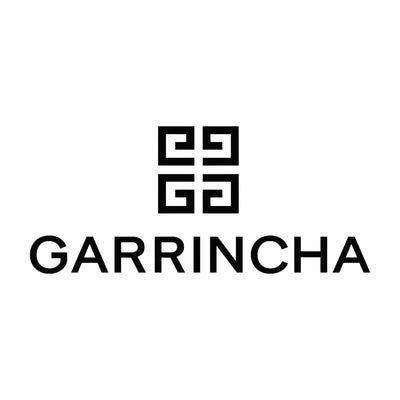 Garrincha Logo Men's Hoodie – white close-up detail shot of the Garrincha Players Couture logo design