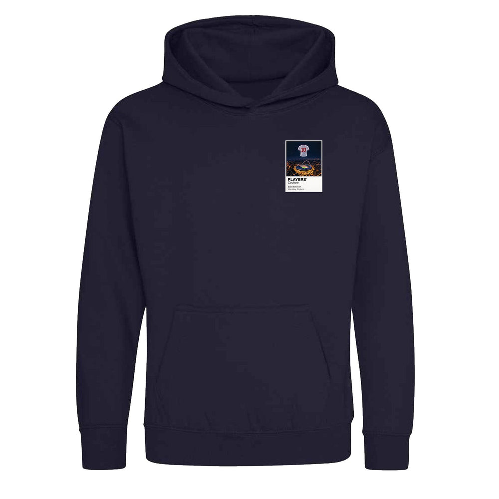 Gary Lineker England Icons in Lights Frame Kids Hoodie in Navy
