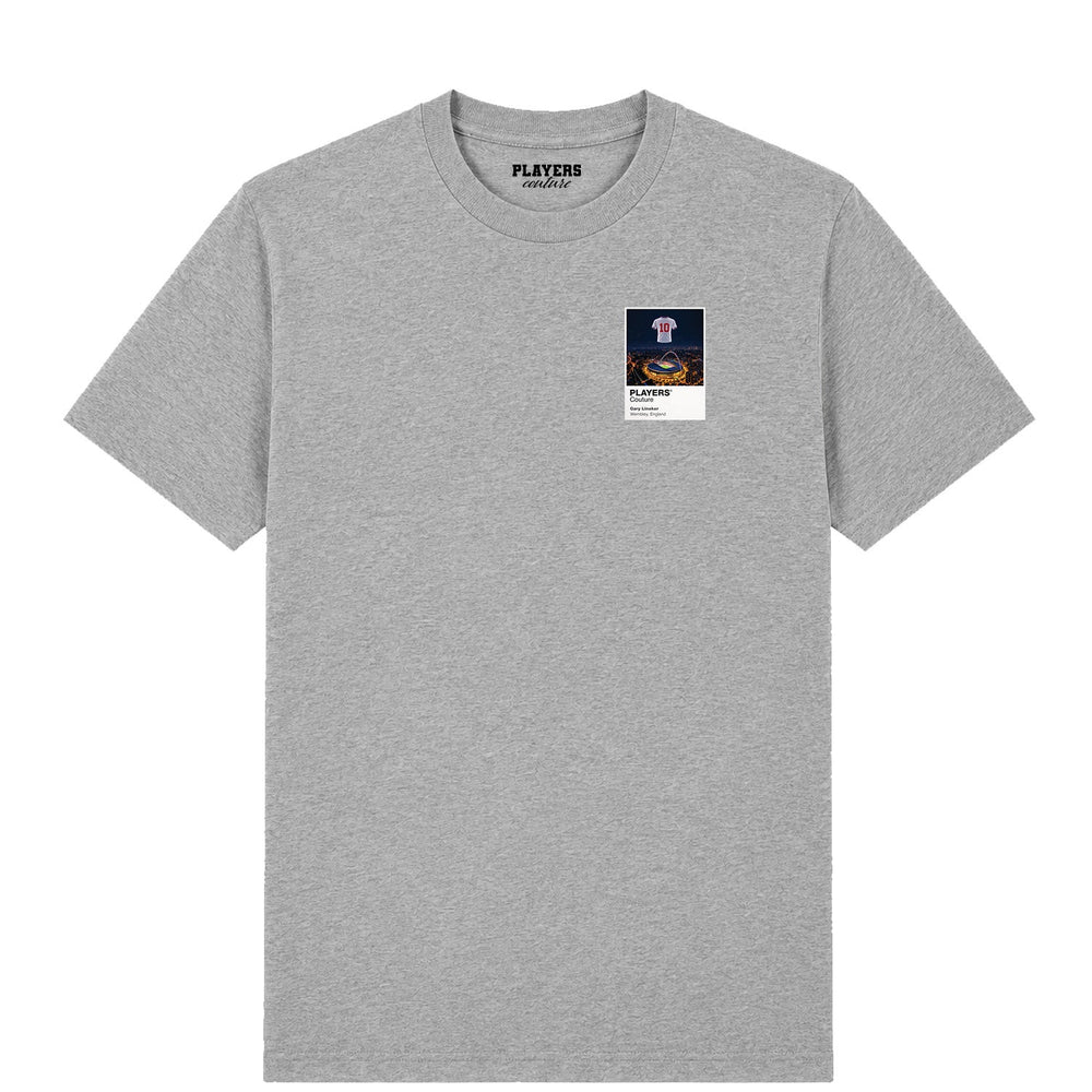 Gary Lineker England Icons in Lights Frame Men's T-Shirt in Gray