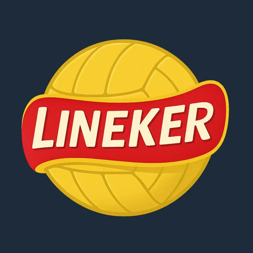 Gary Lineker Logo Men's T-Shirt – navy close-up detail shot of the Gary Lineker Players Couture logo design