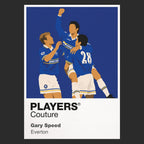 Gary Speed Everton black Icon Frame artwork detail
