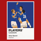 Gary Speed Everton red Icon Frame artwork detail