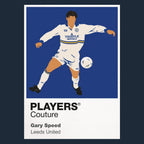 Gary Speed Leeds United navy Icon Frame artwork detail