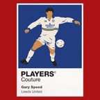 Gary Speed Leeds United red Icon Frame artwork detail