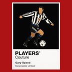 Gary Speed Newcastle United red Icon Frame artwork detail