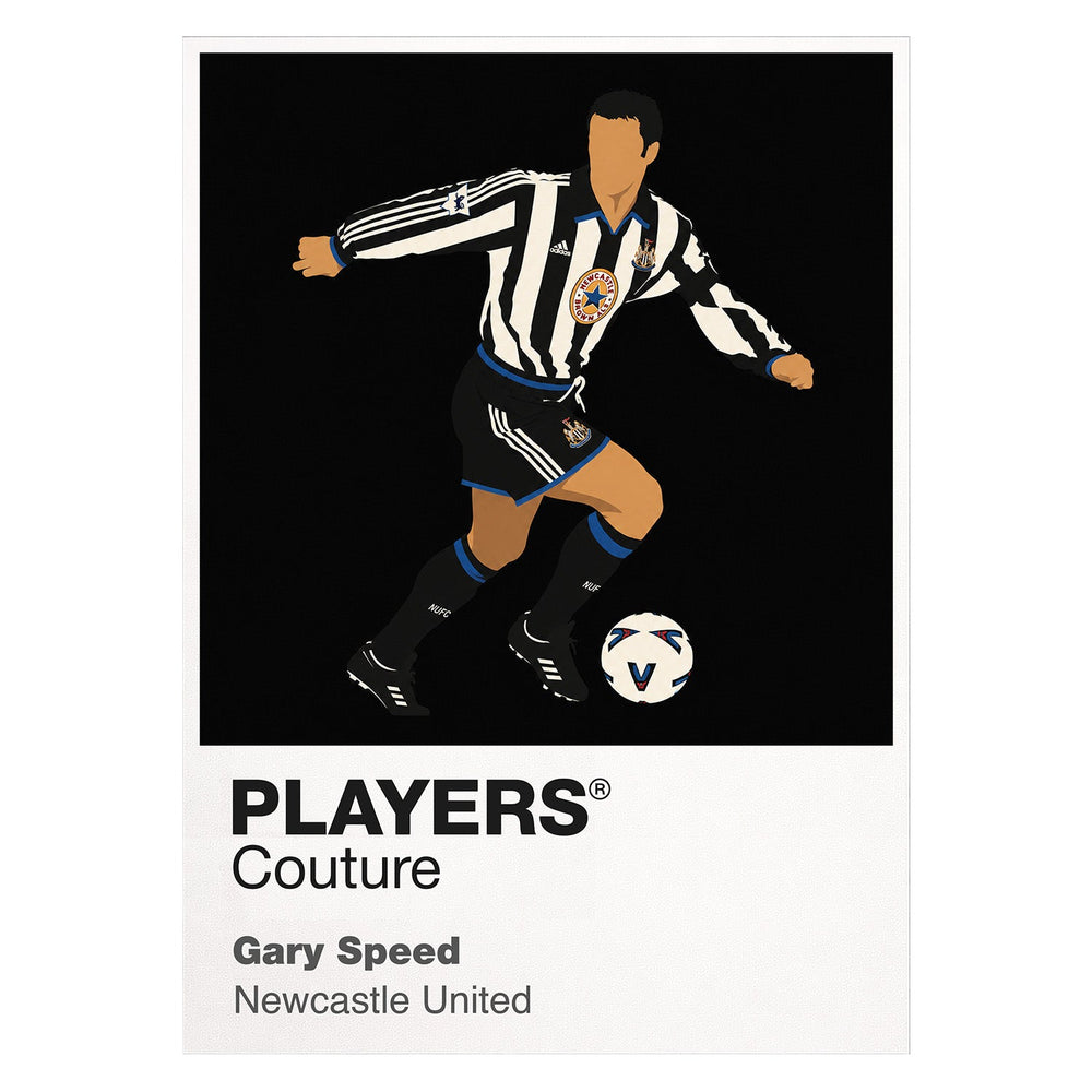 Gary Speed Newcastle United white Icon Frame artwork detail