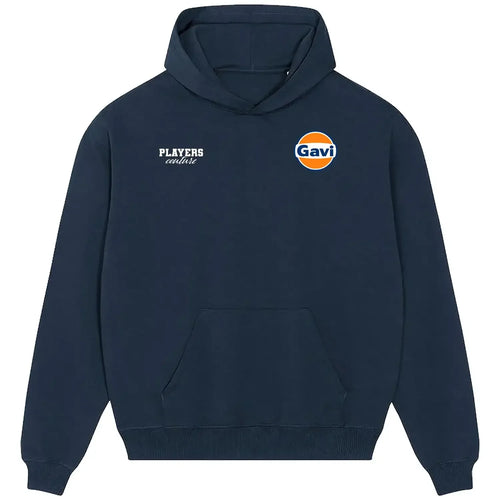 Gavi hoodie – navy men's hoodie featuring the Gavi Players Couture logo