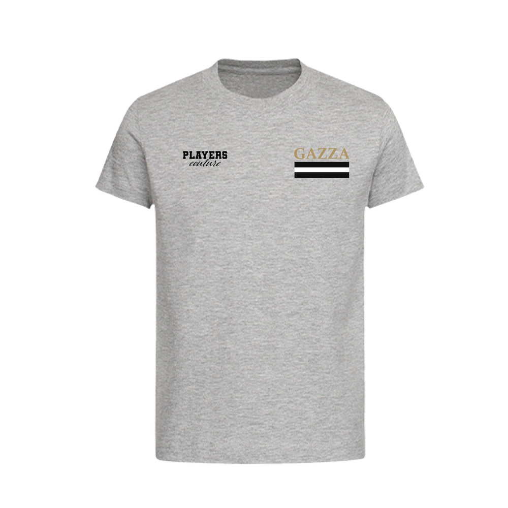 Gazza Logo Players Couture Kids T-Shirt Gray