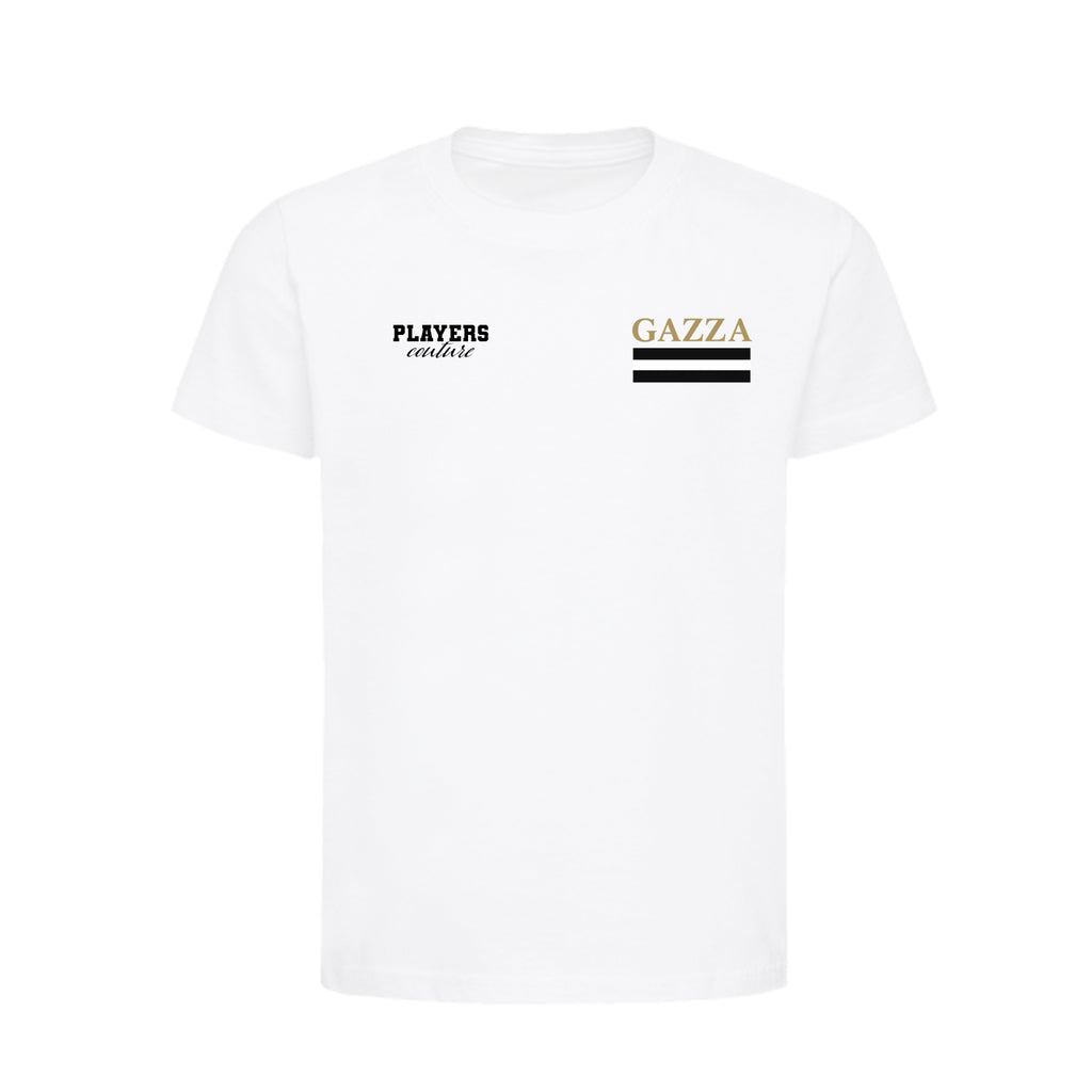 Gazza Logo Players Couture Kids T-Shirt White