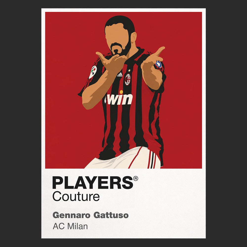 Gennaro Gattuso AC Milan black Icon Frame artwork detail