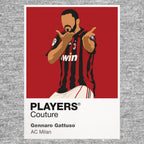Gennaro Gattuso AC Milan grey Icon Frame artwork detail