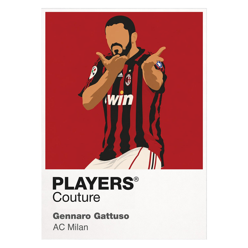 Gennaro Gattuso AC Milan white Icon Frame artwork detail