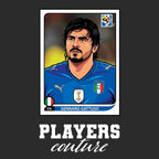Gennaro Gattuso World Cup Sticker Men's T-Shirt – black close-up detail shot of the Gennaro Gattuso World Cup Players