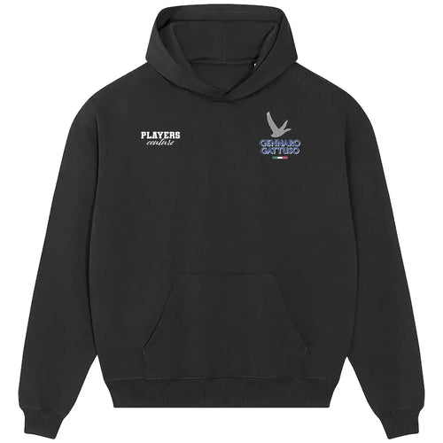 Gennaro Gattuso hoodie – black men's hoodie featuring the Gennaro Gattuso Players Couture logo
