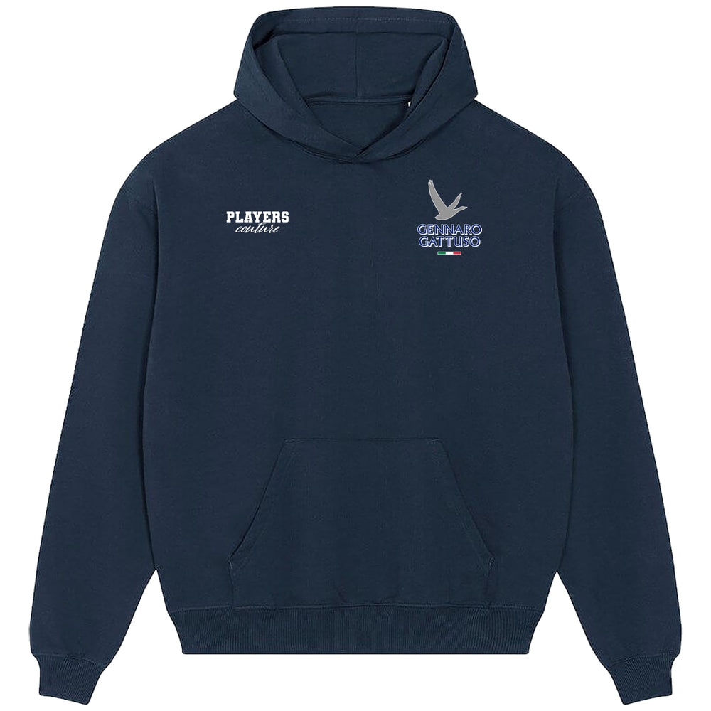 Gennaro Gattuso Logo Players Couture Men's Casual Hoodie Navy