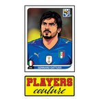 Gennaro Gattuso World Cup Sticker Men's T-Shirt – close-up detail shot of the Gennaro Gattuso World Cup Players Couture logo
