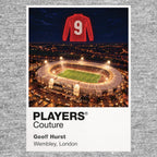 Geoff Hurst England number 10 Icons in Lights Frame artwork in grey