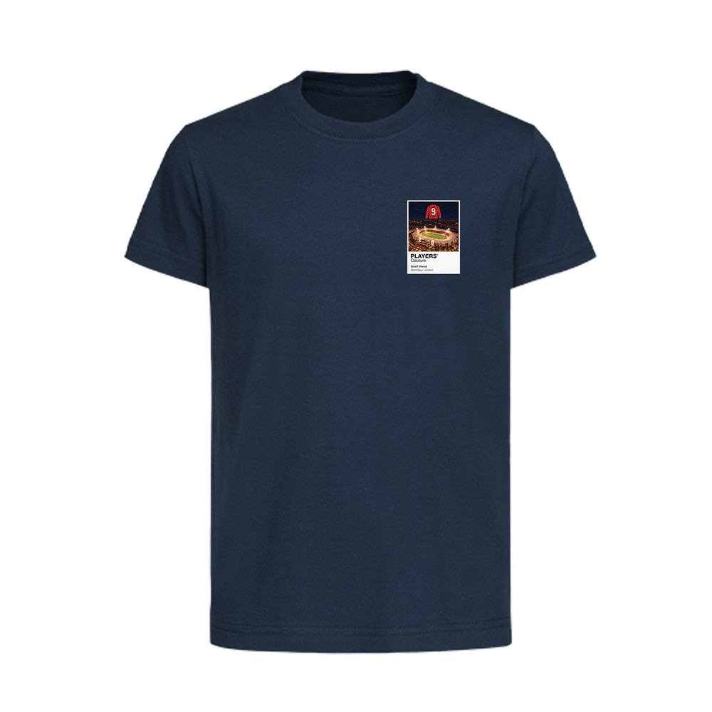 Geoff Hurst England Icons in Lights Frame Kids T-Shirt in Navy