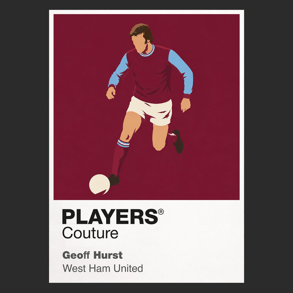 Geoff Hurst West Ham United black Icon Frame artwork detail