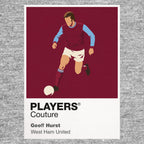 Geoff Hurst West Ham United grey Icon Frame artwork detail
