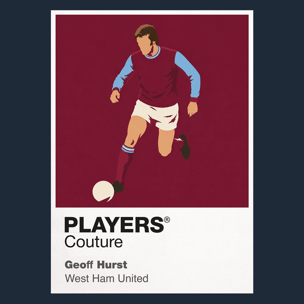 Geoff Hurst West Ham United navy Icon Frame artwork detail
