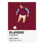 Geoff Hurst West Ham United white Icon Frame artwork detail