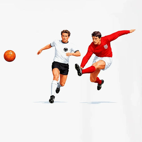 Geoff Hurst Icon Men's White Hoodie - Icon Design (View 2)