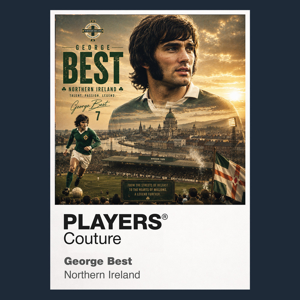 George Best Northern Ireland Atlas Frame Men's Hoodie