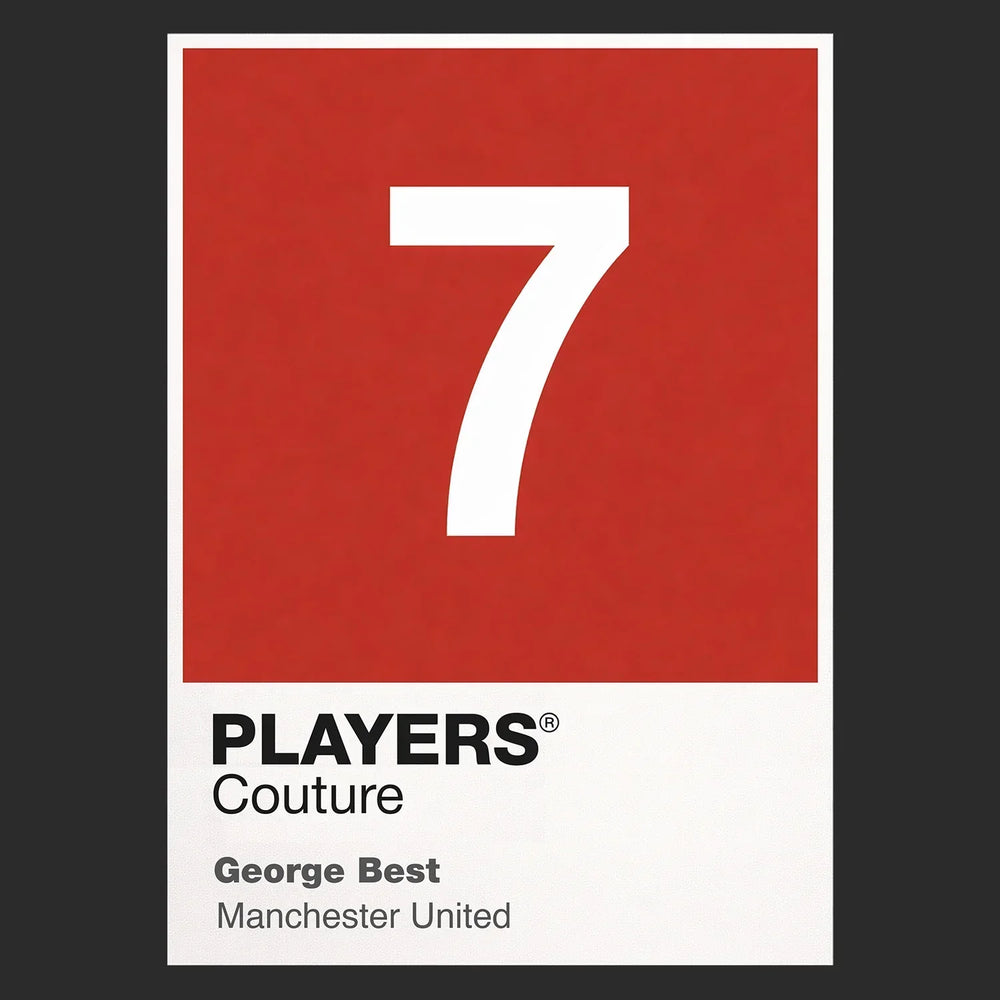 George Best 7 Football Shirt Frame Men's Hoodie – black close-up detail shot of the George Best 7 Football Players Couture