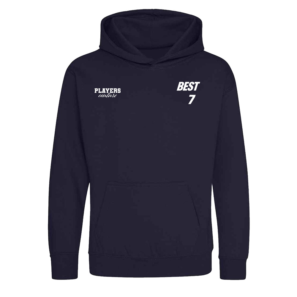 George Best Logo Players Couture Kids Hoodie Navy