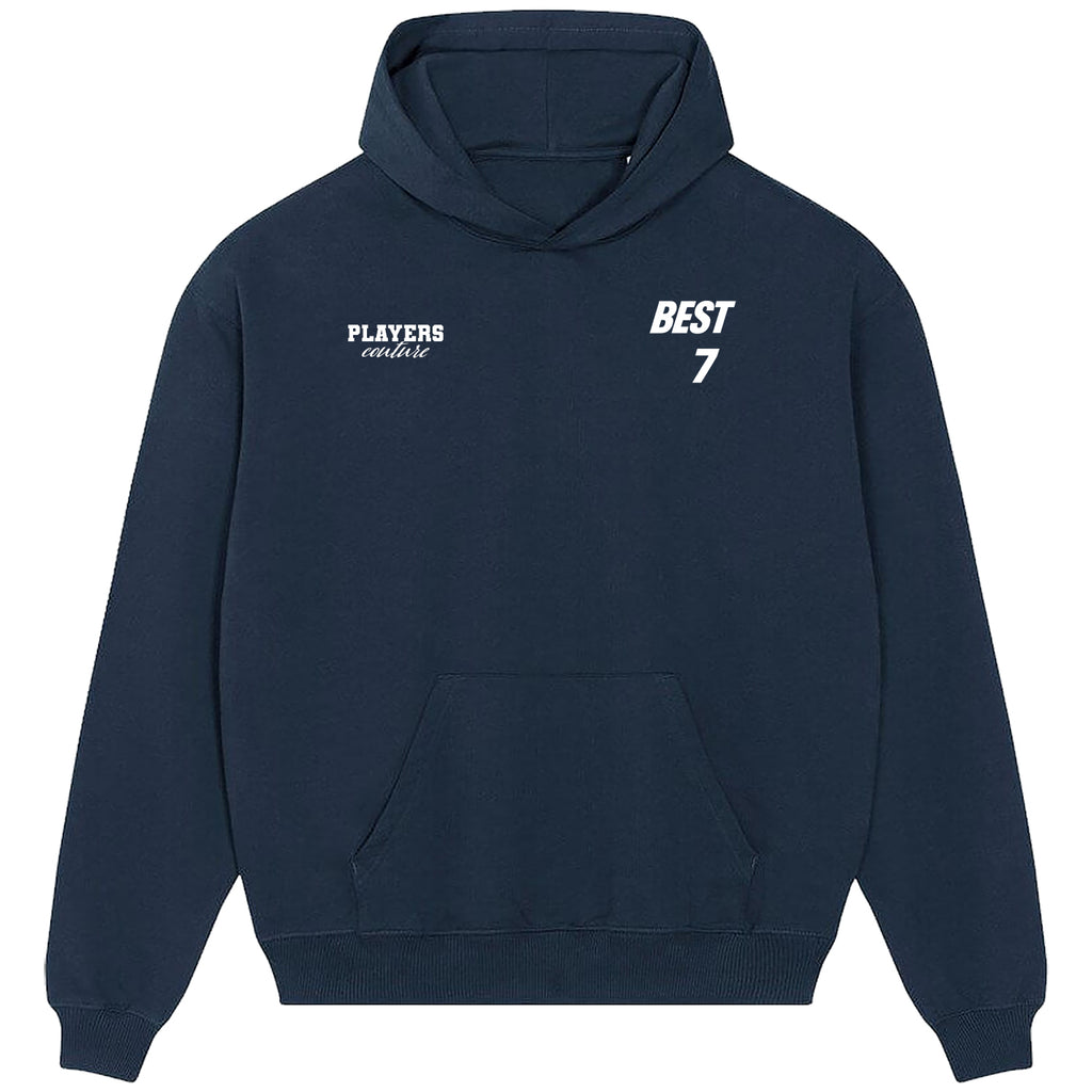 George Best Logo Players Couture Men's Casual Hoodie Navy