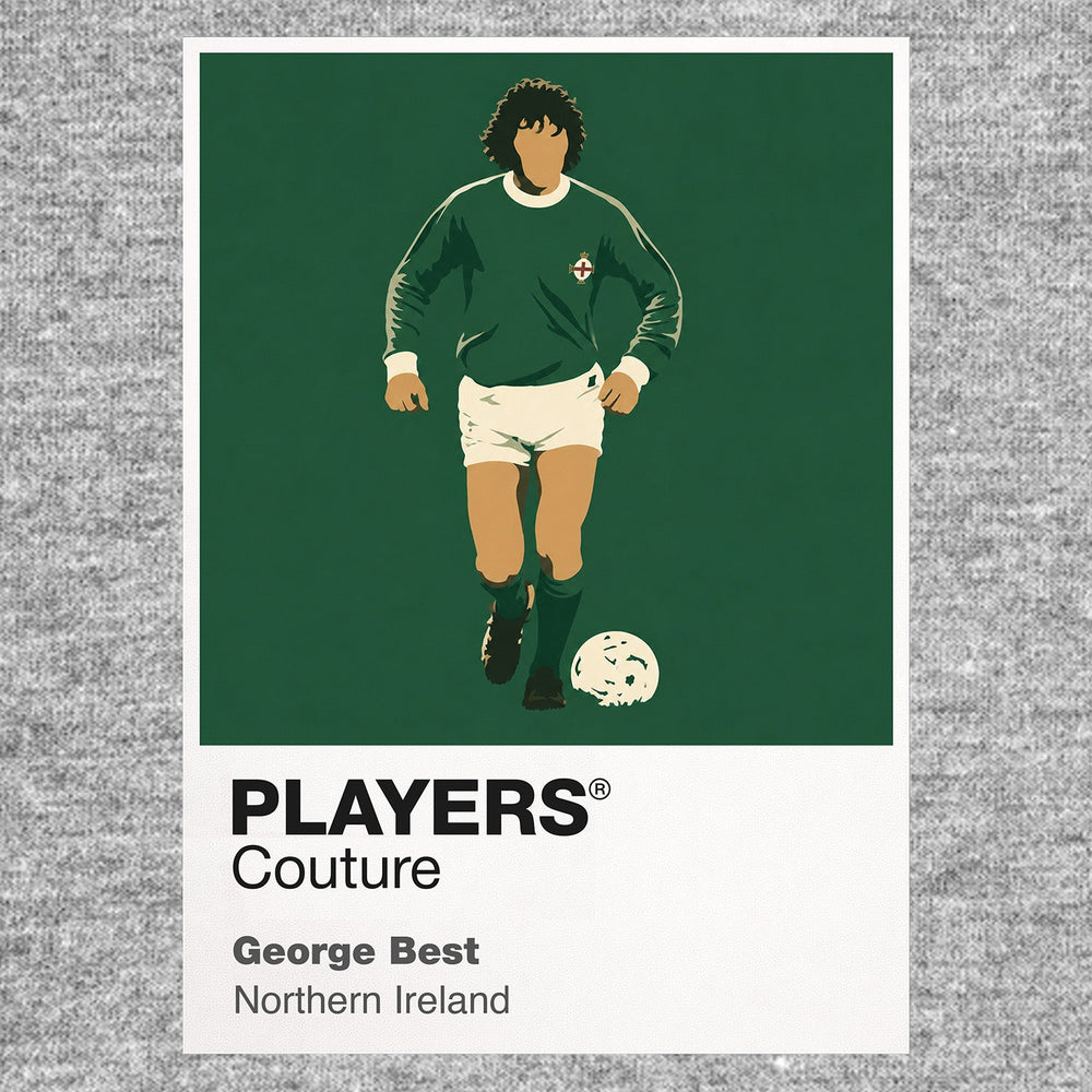 George Best Northern Ireland Men's T-Shirt - Grey