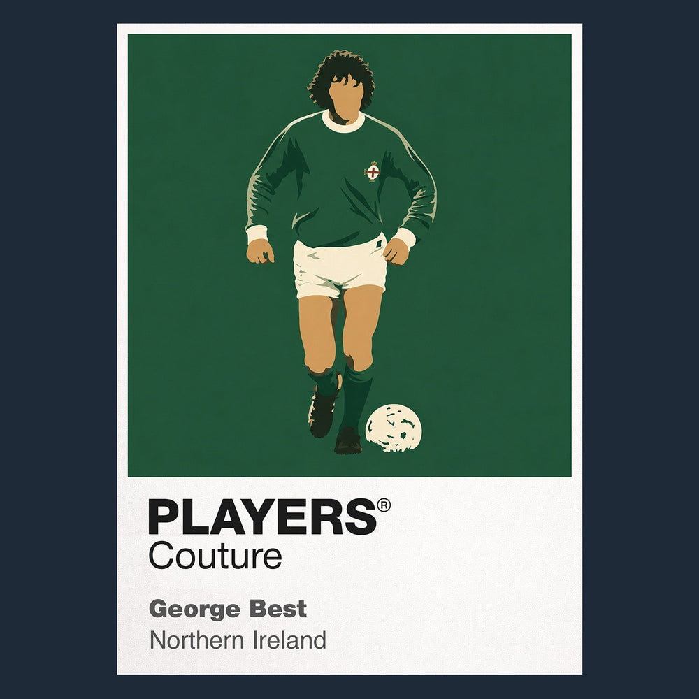 George Best Northern Ireland Men's Hoodie - Navy