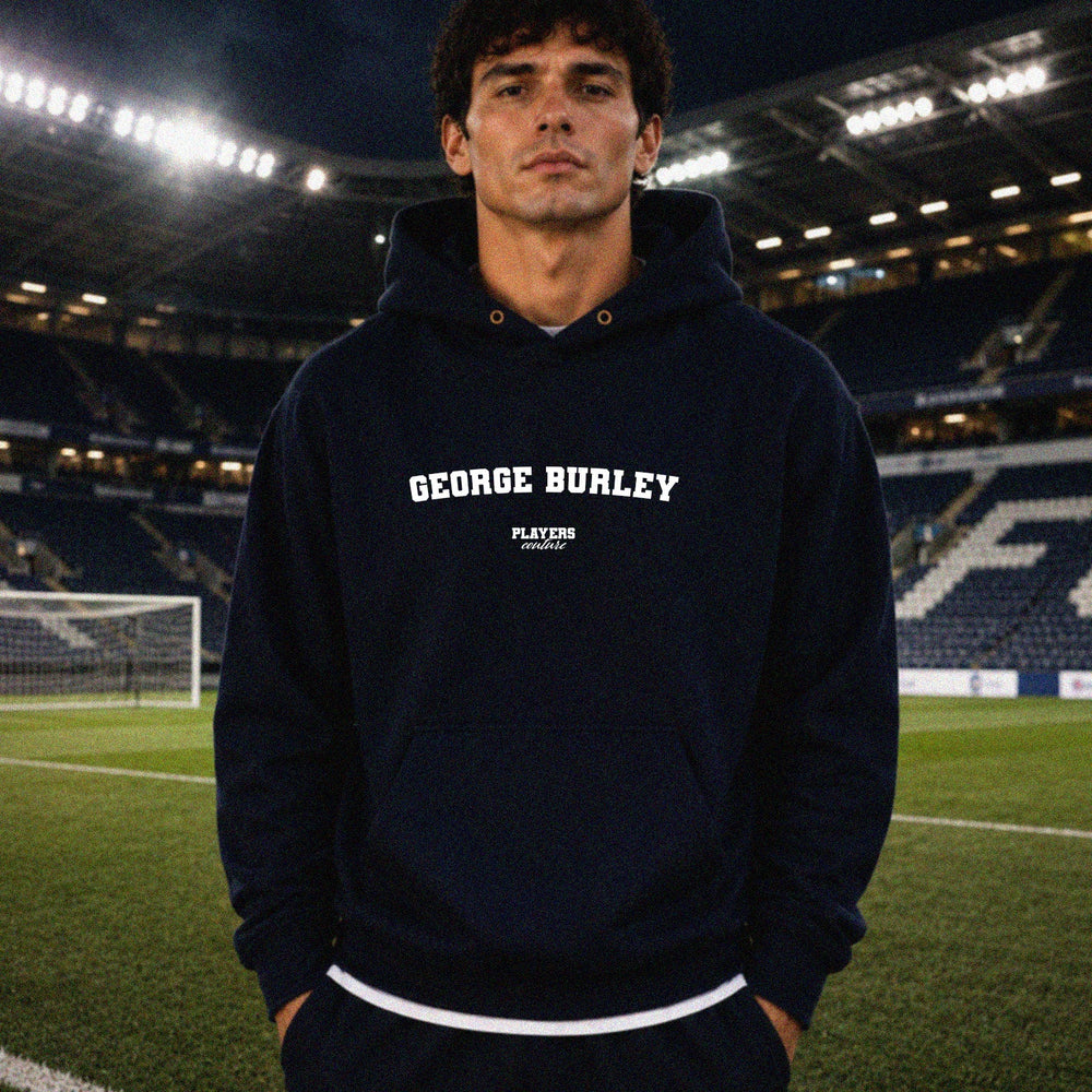 george-burley name-print hoodie - navy